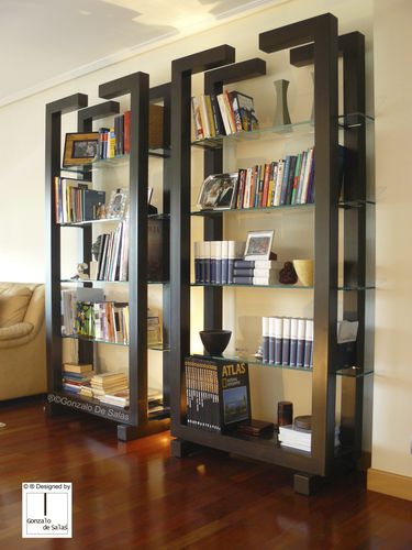 Modernes Regal - ISIS - GONZALO DE SALAS - Glas / lackiertes Metall / für Büro