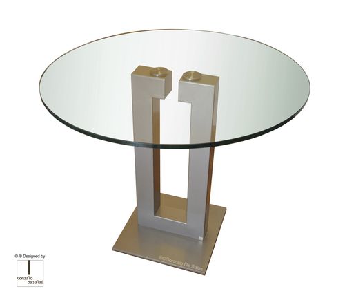 Moderner Tisch - ISIS - GONZALO DE SALAS - Glas / rund