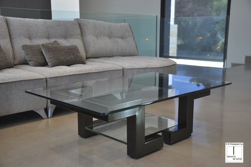 Couchtisch / originelles Design - KYTHIRA - GONZALO DE SALAS - Glas / rechteckig / für Privatgebrauch