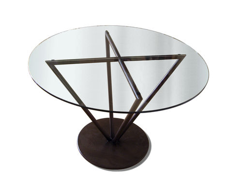 Moderner Tisch - THIRA - GONZALO DE SALAS - Glas / rund