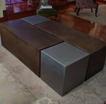 Moderner Couchtisch - 4 CUBES - GONZALO DE SALAS - Metall / für Privatgebrauch / für den Innenraum