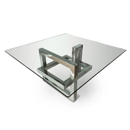 Moderner Tisch - IOS SQUARED - GONZALO DE SALAS - Glas / quadratisch