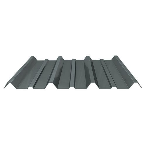 Schrägdachplatte - DELTA RIB - FABRAL - Stahl / Metalloptik / Schieferoptik
