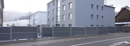 Akustik-Absperrung - ALUFERA® - R. Kohlhauer - feststehend / Aluminium / für öffentliche Bereiche