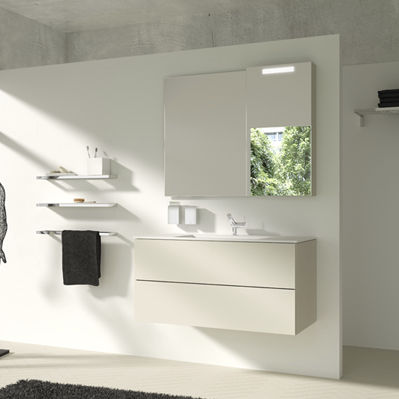 Wandhängender Waschtisch-Unterschrank - BLOCK : 779121803 AAA BBB - COSMIC - Holz / Cristalplant® / modern