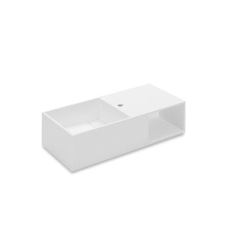 Wand-Waschbecken - COMPACT : 739121401 - COSMIC - Cristalplant® / rechteckig / modern