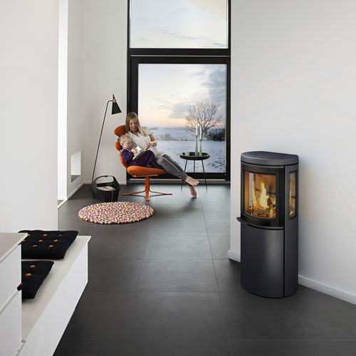 Holz-Kaminofen - 2630 - HWAM Intelligent Heat AS - 0 - 5 kW / mit 3 Sichtseiten / modern