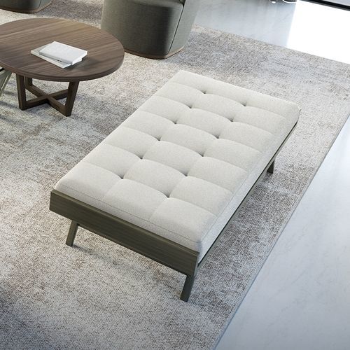 Chesterfield-Polsterbank - TEN 100 - Adriana Hoyos - Stoff / Gestell aus Holz / Holz