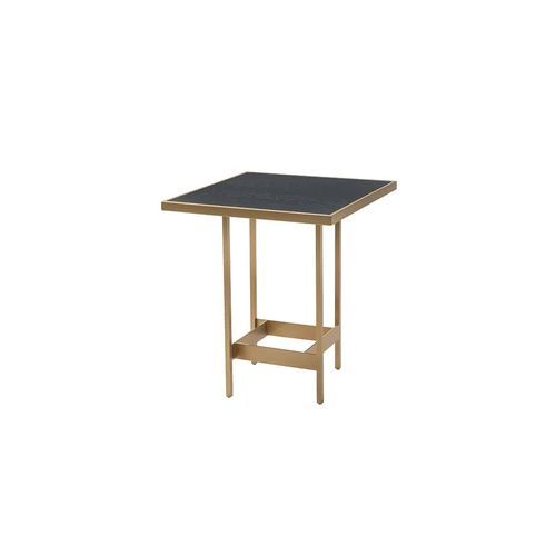 Moderner Beistelltisch - RUMBA 100 - Adriana Hoyos - Holz / Gestell aus Metall / quadratisch