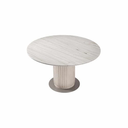 Moderner Esstisch - GEM 301 - Adriana Hoyos - Holz / Gestell aus Holz / rund