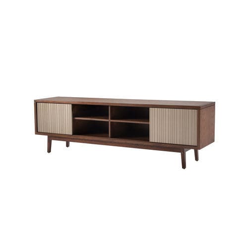 Modernes Sideboard - RUMBA 200 - Adriana Hoyos - Holz / mit Regal / mit Schiebetür