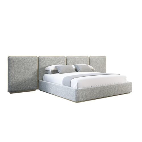 Bett / King Size - GEM 101 - Adriana Hoyos - modern / Polster / gepolstertes Kopfteil
