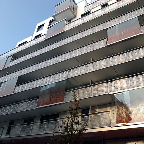 Acryl-Geländer - LOGEMENTS BOULOGNE - DACRYL® - Methacrylat / Platten / für Außenbereich