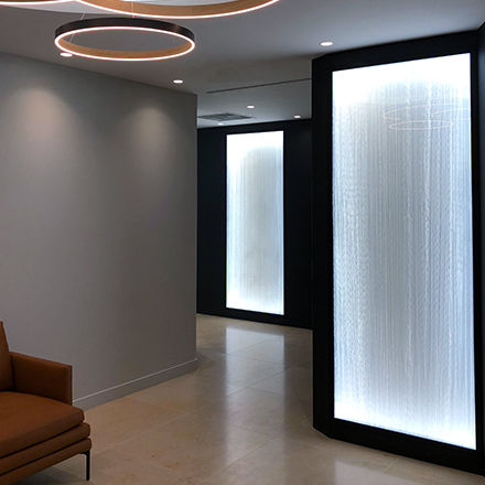 Dekorplatte für Wand - CASCADE BLANC - B005 - DACRYL® - für Innenausbau / Wand / hintergrundbeleuchtet