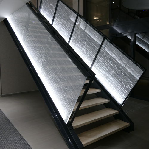 Verkleidungs-Dekorplatte - CASCADE ARGENT - B004 - DACRYL® - Möbel / wandmontiert / für Innenausbau