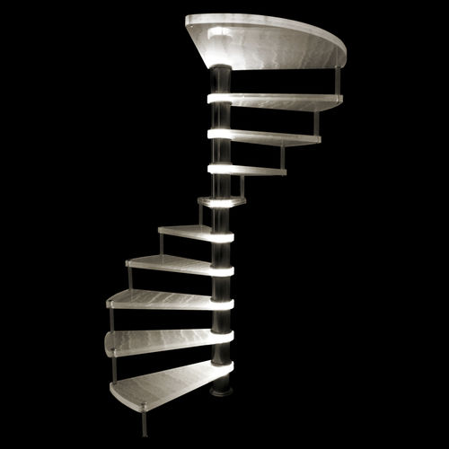 Wendeltreppe - L'ESCALIER DACRYL® - DACRYL® - Acrylstufen / Metall / für Privatgebrauch