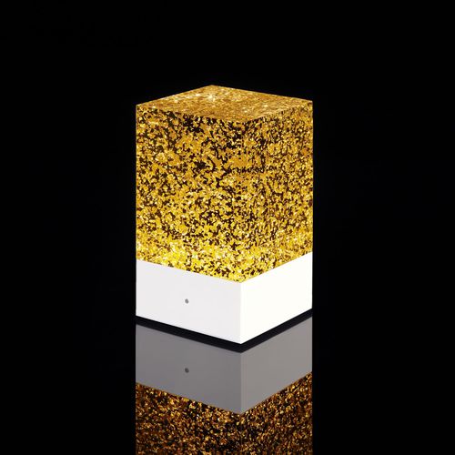 Tischlampe - D-CÜB OR - DACRYL® - aus Acrylglas / originelles Design / schnurlos