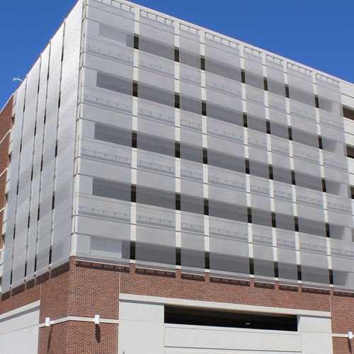 Metall-Geflecht / Edelstahl - MID-BALANCE - Cambridge Architectural Mesh - Sonnenschutz / für Fassadenverkleidung / Dreiecksvermaschung