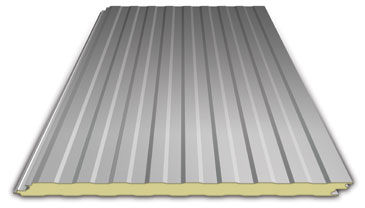 Sandwichpaneel für Fassaden - ECO-FICIENT™ ROYAL - MBCI - einseitig metallbeschichtet / Polyisocyanuratkern PIR