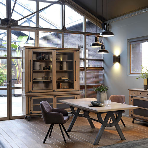 Klassische Vitrine - PASSERELLE - Artcopi - Glas / Holz