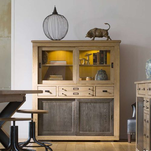 Hohes Sideboard - MANUFACTURE SÉJOUR - Artcopi - modern / Holz / Glas