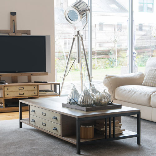 Klassischer Couchtisch - MANUFACTURE PETIT MEUBLE - Artcopi - Holz / rechteckig / mit Stauraum