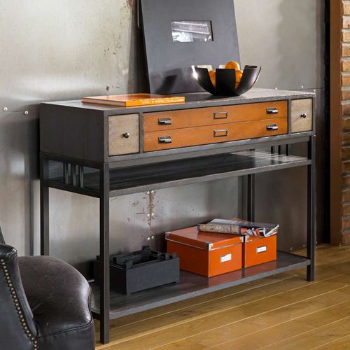Klassischer Konsolentisch - MANUFACTURE PETIT MEUBLE - Artcopi - Holz / rechteckig / mit Schublade
