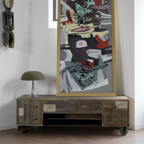 Klassisches Sideboard - HISTOIRE À TIROIR - Artcopi - Holz / auf Rollen