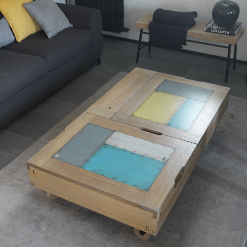 Klassischer Couchtisch - NUANCES - Artcopi - Holz / rechteckig / mit Stauraum