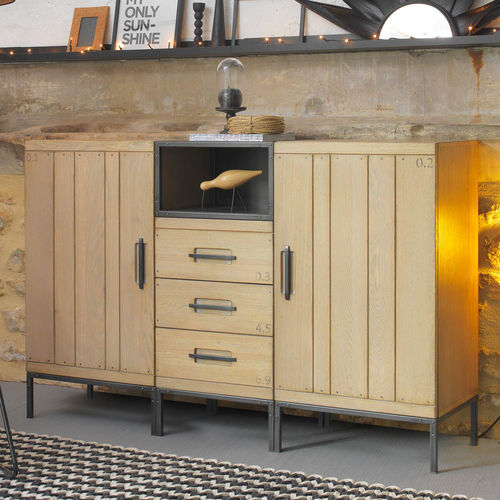 Klassisches Sideboard - BRISTOL - Artcopi - Holz / Metall