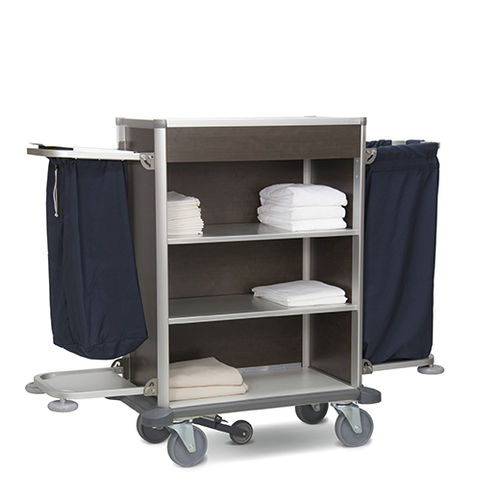 Reinigungswagen - ATLAS - ARIANEL - für Hotels / für Gesundheitseinrichtungen / anodisiertes Aluminium