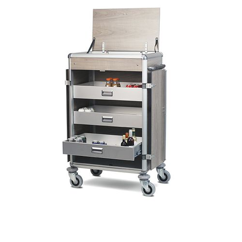 Moderner Minibarmöbel - LUGANO - ARIANEL - anodisiertes Aluminium / für Hotelzimmer / für Gesundheitseinrichtungen