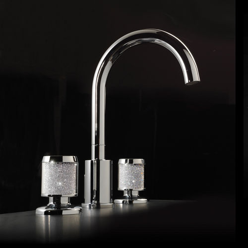 Einhebelmischer für Waschtisch - 77 005 CR - Griferías Maier - Aufsatz / Metall / Swarovski®-Kristall