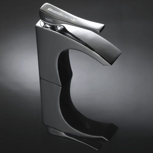 Einhebelmischer für Waschtisch - 59 002 - Griferías Maier - Aufsatz / Metall / Swarovski®-Kristall