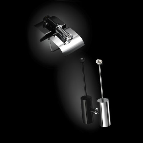 Metall-Toilettenbürste - 16 008 CR - Griferías Maier - wandmontiert / für Hotels