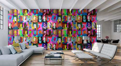 Tapete / originelles Design - D241 HOMMES DE COULEURS - In Création - Motiv / bedruckt