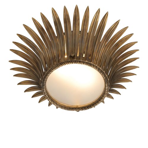 Moderne Deckenleuchte - NUVOLE - EICHHOLTZ - rund / Milchglas / Messing