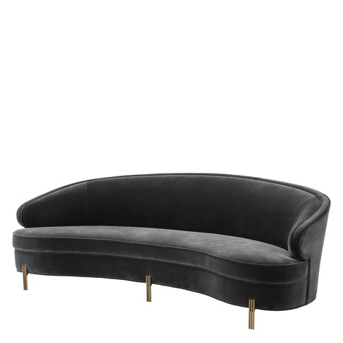 Modernes Sofa - PIERSON - EICHHOLTZ - Samt / Polster / schwarz