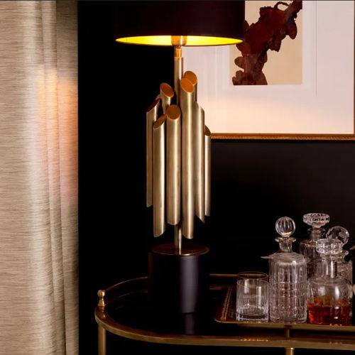 Tischlampe - BEAU RIVAGE  - EICHHOLTZ - Messing / Vintage / schnurlos