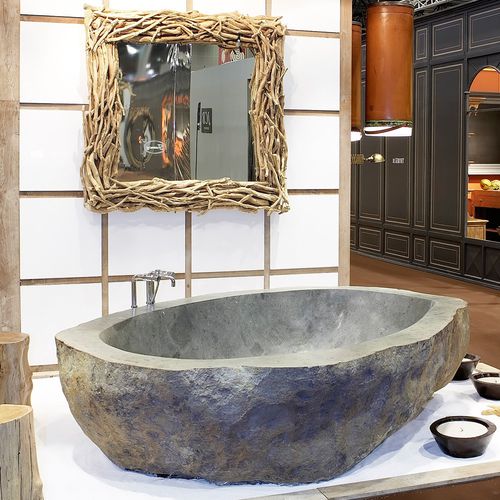Freistehende Badewanne - RIVER STONE - SDA Decoration - Mineralguss