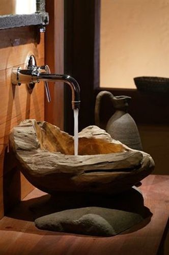 Aufsatzwaschbecken - WOOD - SDA Decoration - Holz / mit verstellbarem Spiegel / oval