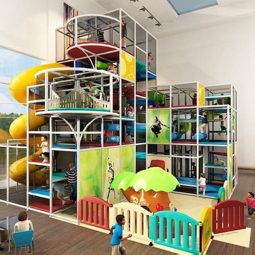 Spielplatzgerät für öffentliche Einrichtungen - CONTAINED – LARGE  - Soft Play LLC - für Innenbereich / Metall / Kunststoff