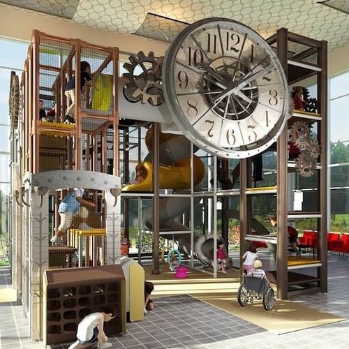 Spielplatzgerät für öffentliche Einrichtungen - CONTAINED – MEDIUM - Soft Play LLC - für Innenbereich / Metall / modular