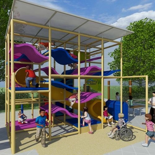 Metall-Spielplatzgerät - P26967  - Soft Play LLC - Kunststoff / modular / zum Klettern