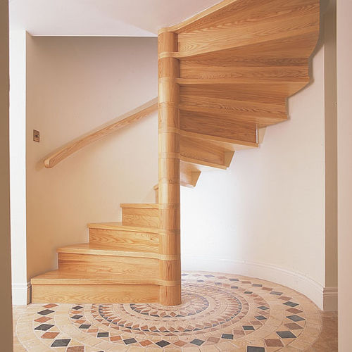 Wendeltreppe - SPW-1 SERIES - British Spirals & Castings - Holzstufen / mit Holzstruktur / modern