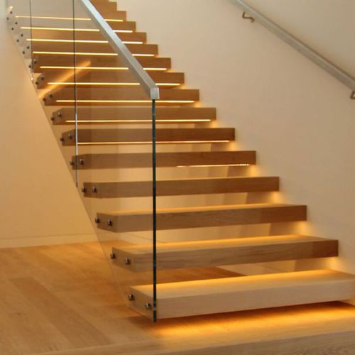 Gerade Treppe - PALACE - Canal Engineering - Holzstufen / mit Edelstahlstruktur / modern