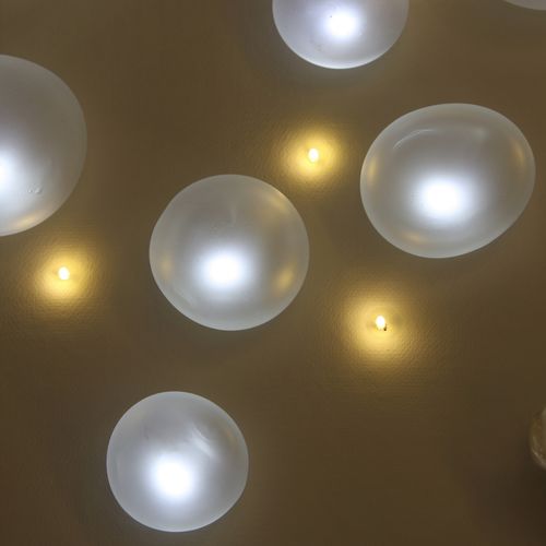 Moderne Deckenleuchte - NUCLEOLES - Semeur d'étoiles - rund / geblasenes Glas / LED