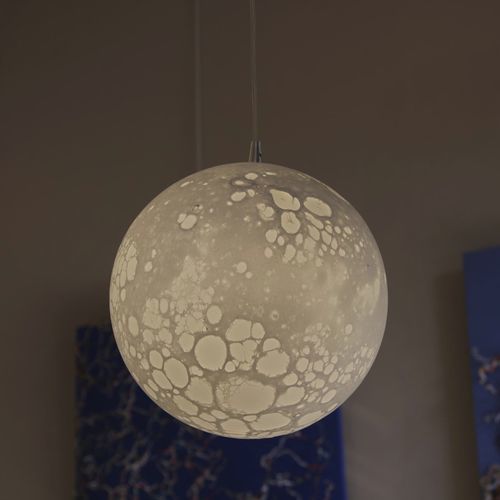 Hängelampe - LUNE - Semeur d'étoiles - geblasenes Glas / originelles Design / mit Kabel