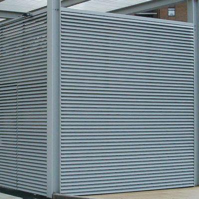 Aluminium-Lüftungsgitter - LOUVRES - Levolux - linear / zur Außenaufstellung / Tür