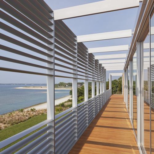 Sonnenschutzlamelle / extrudiertes Aluminium - INFINITI FIN - Levolux - Edelstahl / für Fassaden / vertikal